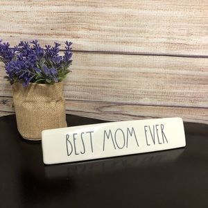 “BEST MOM EVER” Rae Dunn Desk Plaque New